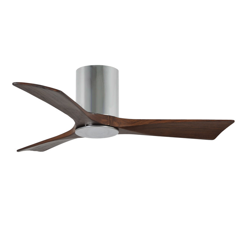 42" Trost 3 Blade Hugger Ceiling Fan with Wall Remote and Light Kit